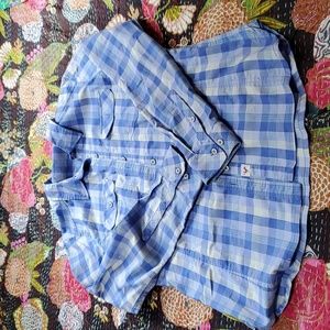 Stio Blue Plaid sunshirt/light weight longsleeve